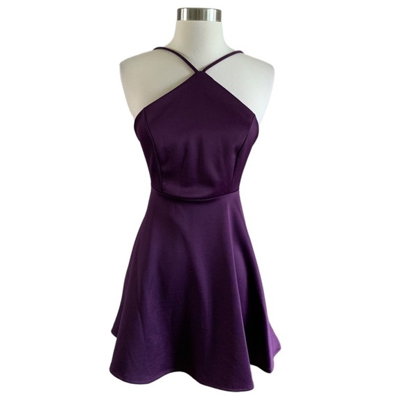 Lulu’s Steal the Spotlight Purple Skater Dress Size Small - Picture 10 of 13